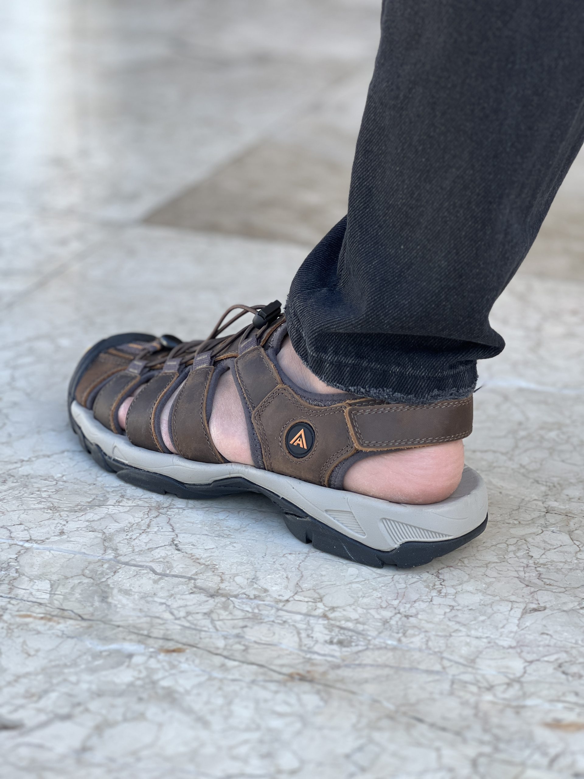 صندل چرمی مردانه هامتو کد 760595A-2 - Image 2